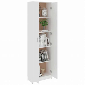 vidaXL 洋服ダンス 玄関 ホワイト 55x25x189cm エンジニアリングウッド家具 キャビネット&収納 戸棚・ワードローブ(代引不可)