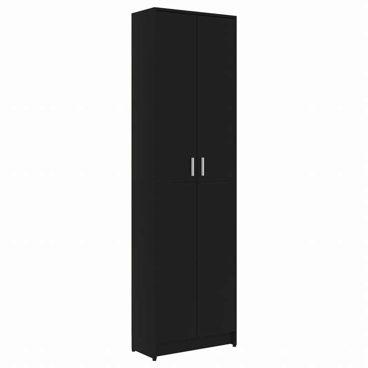vidaXL 玄関用ワードローブ ブラック 55x25x189cm エンジニアリングウッド家具 キャビネット&収納 戸棚・ワードローブ(代引不可)