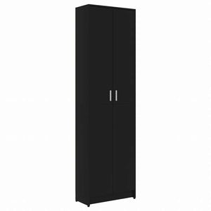 vidaXL 玄関用ワードローブ ブラック 55x25x189cm エンジニアリングウッド家具 キャビネット&収納 戸棚・ワードローブ(代引不可)