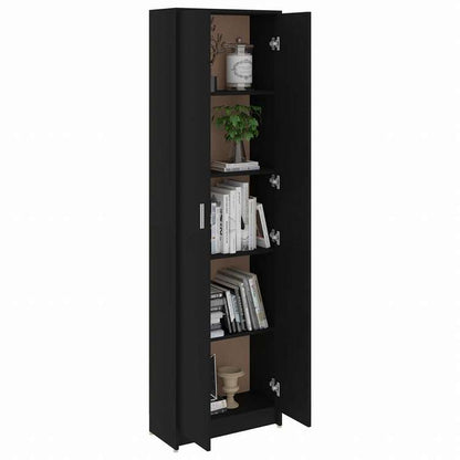 vidaXL 玄関用ワードローブ ブラック 55x25x189cm エンジニアリングウッド家具 キャビネット&収納 戸棚・ワードローブ(代引不可)