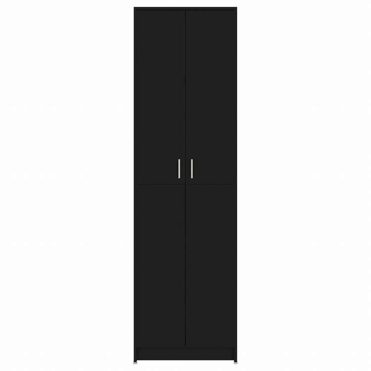 vidaXL 玄関用ワードローブ ブラック 55x25x189cm エンジニアリングウッド家具 キャビネット&収納 戸棚・ワードローブ(代引不可)