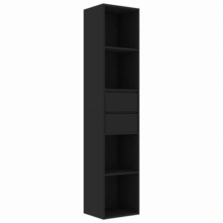 vidaXL ブックキャビネット ブラック 36x30x171cm エンジニアリングウッド家具 棚 本棚・オープンラック(代引不可)