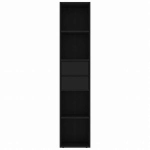 vidaXL ブックキャビネット ブラック 36x30x171cm エンジニアリングウッド家具 棚 本棚・オープンラック(代引不可)