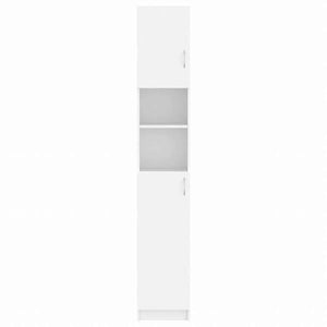 vidaXL バスルームキャビネット ホワイト 32x25.5x190cm エンジニアリングウッド家具 家具セット バスルーム家具セット(代引不可)