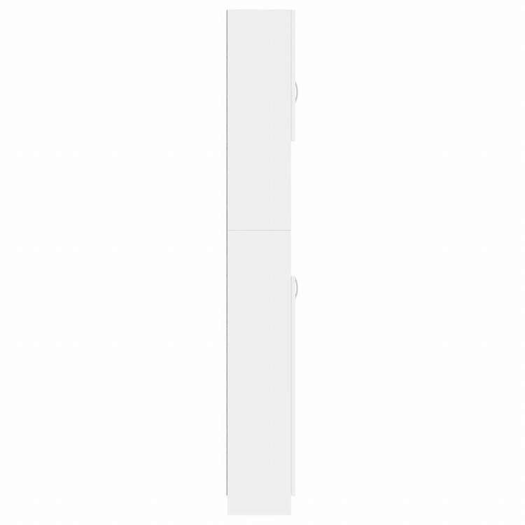 vidaXL バスルームキャビネット ホワイト 32x25.5x190cm エンジニアリングウッド家具 家具セット バスルーム家具セット(代引不可)