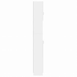 vidaXL バスルームキャビネット ホワイト 32x25.5x190cm エンジニアリングウッド家具 家具セット バスルーム家具セット(代引不可)