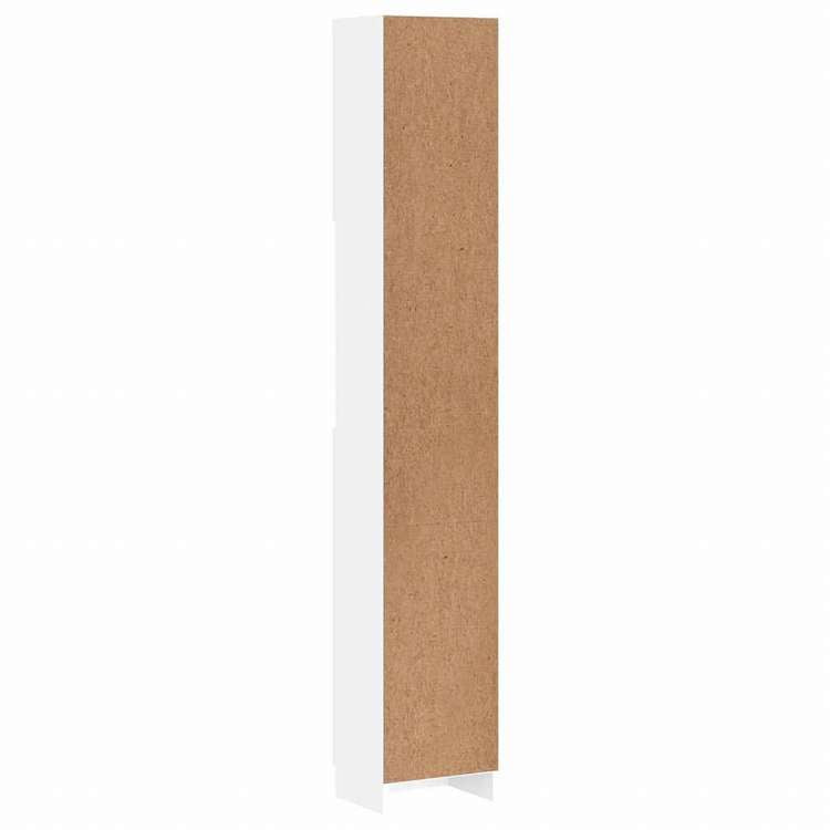 vidaXL バスルームキャビネット ホワイト 32x25.5x190cm エンジニアリングウッド家具 家具セット バスルーム家具セット(代引不可)