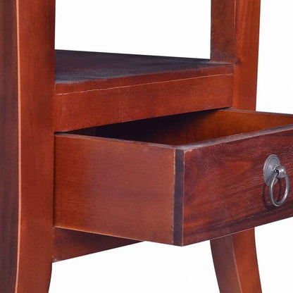 vidaXL ベッドサイドキャビネット クラシカルブラウン マホガニー無垢材家具 テーブル ベッドサイドテーブル(代引不可)