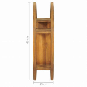 vidaXL 陰陽デザイン ウォールシェルフ 60x15x60cm チーク無垢材家具 棚 壁面収納棚・壁面ラック(代引不可)