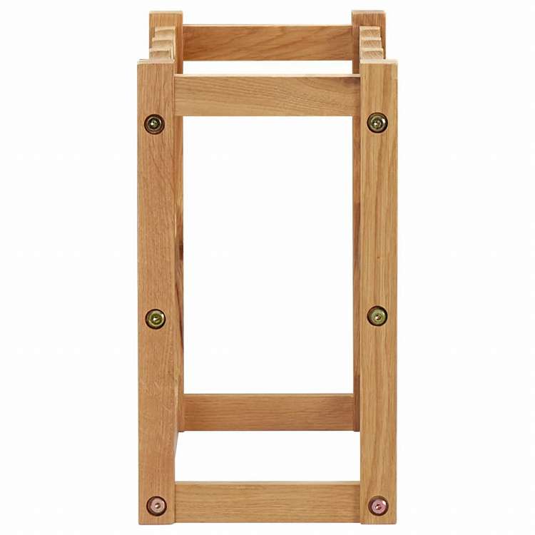 vidaXL ワインラック ボトル12本 47x21x36cm オーク無垢材家具 キャビネット&収納 ワインラック(代引不可)