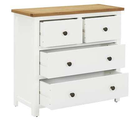 vidaXL 引き出し付きチェスト 80x35x75cm オーク無垢材家具 キャビネット&収納 ドレッサー(代引不可)