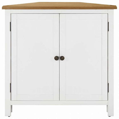 vidaXL コーナーキャビネット 80x33.5x78cm オーク無垢材家具 キャビネット&収納 収納キャビネット・ロッカー(代引不可)