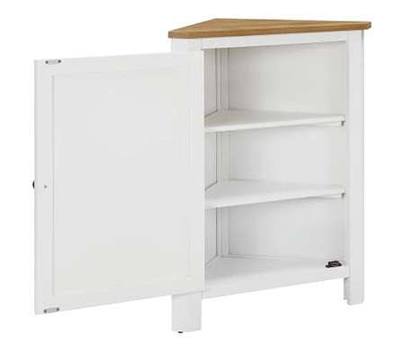 vidaXL コーナーキャビネット 59x45x80cm オーク無垢材家具 キャビネット&収納 収納キャビネット・ロッカー(代引不可)