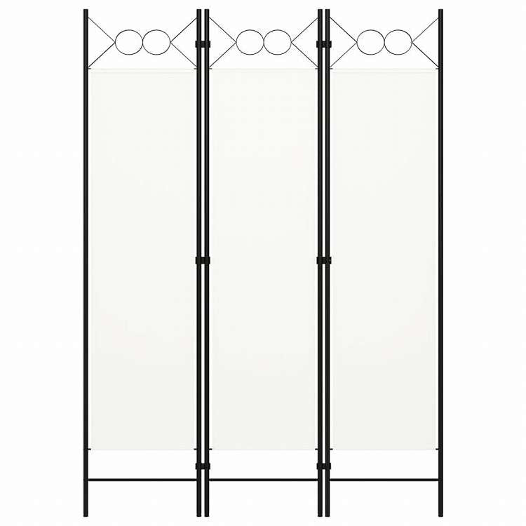 vidaXL 間仕切り 3枚パネル り ホワイト 120x180 cm家具 間仕切り(代引不可)