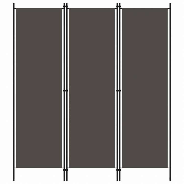 vidaXL 間仕切り 3枚パネル アントラシート 150x180cm家具 間仕切り(代引不可)