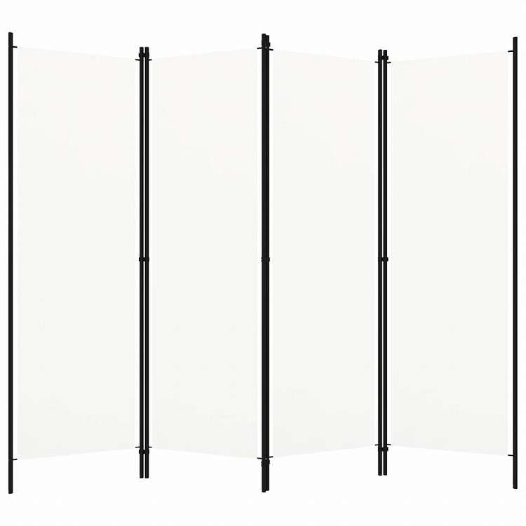 vidaXL 間仕切り 4枚パネル り ホワイト 200x180cm家具 間仕切り(代引不可)