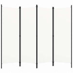 vidaXL 間仕切り 4枚パネル り ホワイト 200x180cm家具 間仕切り(代引不可)