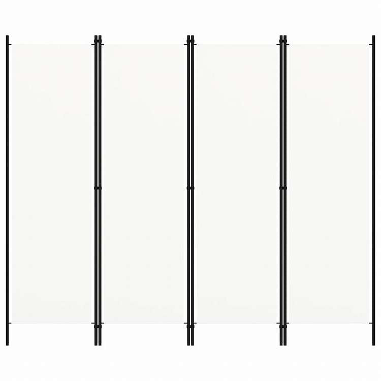 vidaXL 間仕切り 4枚パネル り ホワイト 200x180cm家具 間仕切り(代引不可)