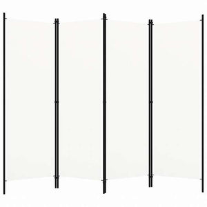vidaXL 間仕切り 4枚パネル り ホワイト 200x180cm家具 間仕切り(代引不可)