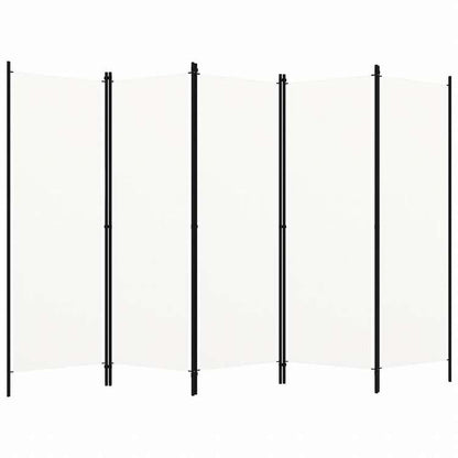 vidaXL 間仕切り 5枚パネル り ホワイト 250x180cm家具 間仕切り(代引不可)