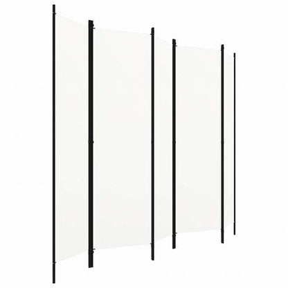 vidaXL 間仕切り 5枚パネル り ホワイト 250x180cm家具 間仕切り(代引不可)