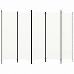 vidaXL 間仕切り 5枚パネル り ホワイト 250x180cm家具 間仕切り(代引不可)
