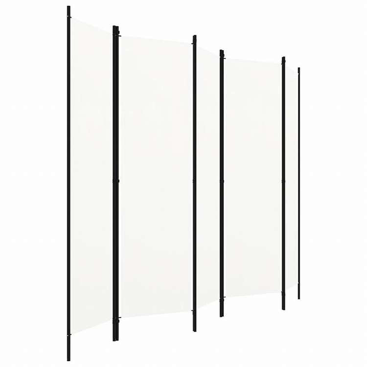 vidaXL 間仕切り 5枚パネル り ホワイト 250x180cm家具 間仕切り(代引不可)