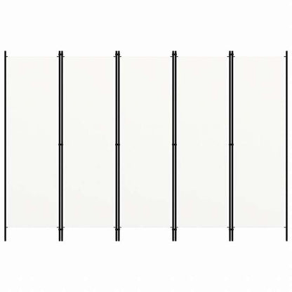 vidaXL 間仕切り 5枚パネル り ホワイト 250x180cm家具 間仕切り(代引不可)