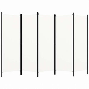 vidaXL 間仕切り 5枚パネル り ホワイト 250x180cm家具 間仕切り(代引不可)