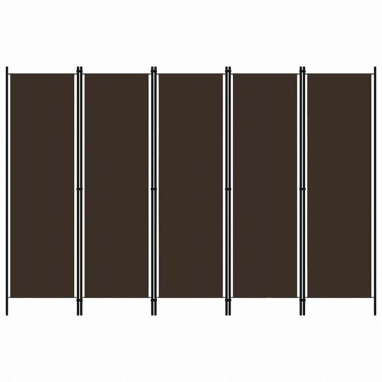 vidaXL 間仕切り パネル5枚 ブラウン 250x180cm家具 間仕切り(代引不可)