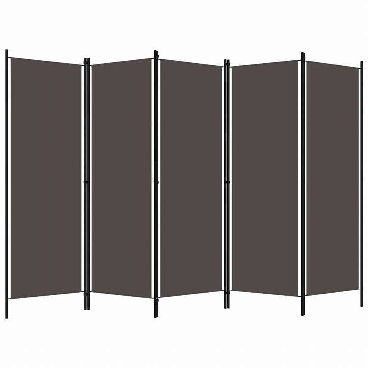 vidaXL 間仕切り パネル5枚 アントラシート 250x180cm家具 間仕切り(代引不可)