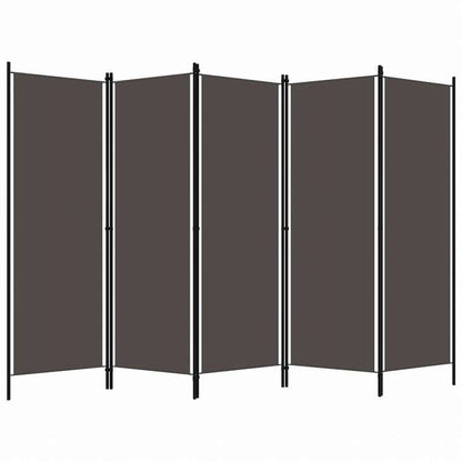 vidaXL 間仕切り パネル5枚 アントラシート 250x180cm家具 間仕切り(代引不可)