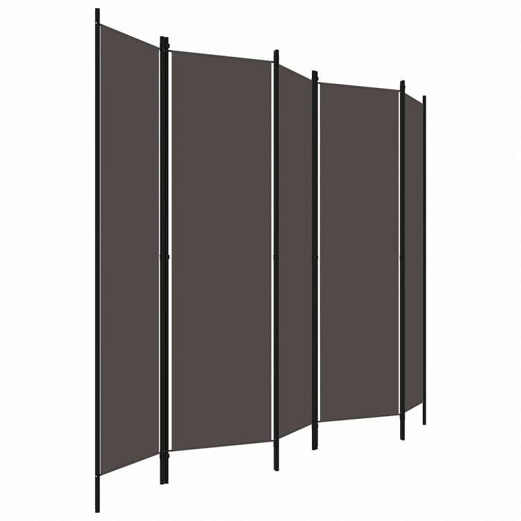 vidaXL 間仕切り パネル5枚 アントラシート 250x180cm家具 間仕切り(代引不可)