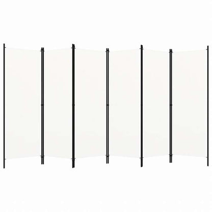 vidaXL 間仕切り 6枚パネル ホワイト 300x180cm家具 間仕切り(代引不可)