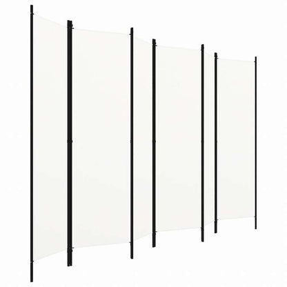 vidaXL 間仕切り 6枚パネル ホワイト 300x180cm家具 間仕切り(代引不可)