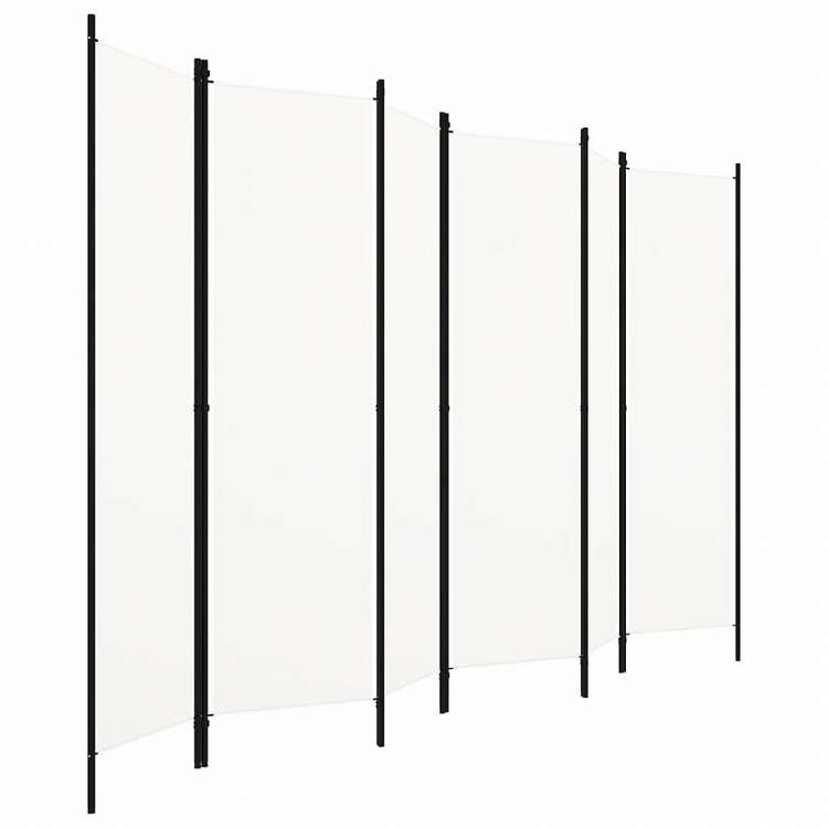vidaXL 間仕切り 6枚パネル ホワイト 300x180cm家具 間仕切り(代引不可)