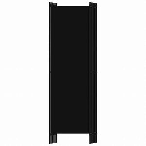 vidaXL 間仕切り 6枚パネル ブラック 300x180cm家具 間仕切り(代引不可)