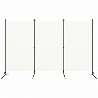 vidaXL 間仕切り 3枚パネル り ホワイト 260x180cm 布製家具 間仕切り(代引不可)