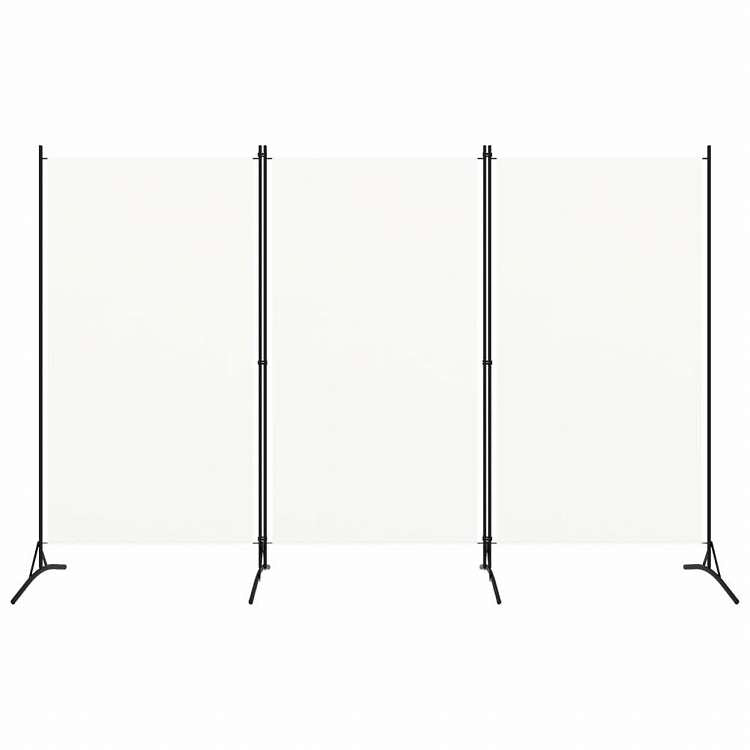 vidaXL 間仕切り 3枚パネル り ホワイト 260x180cm 布製家具 間仕切り(代引不可)