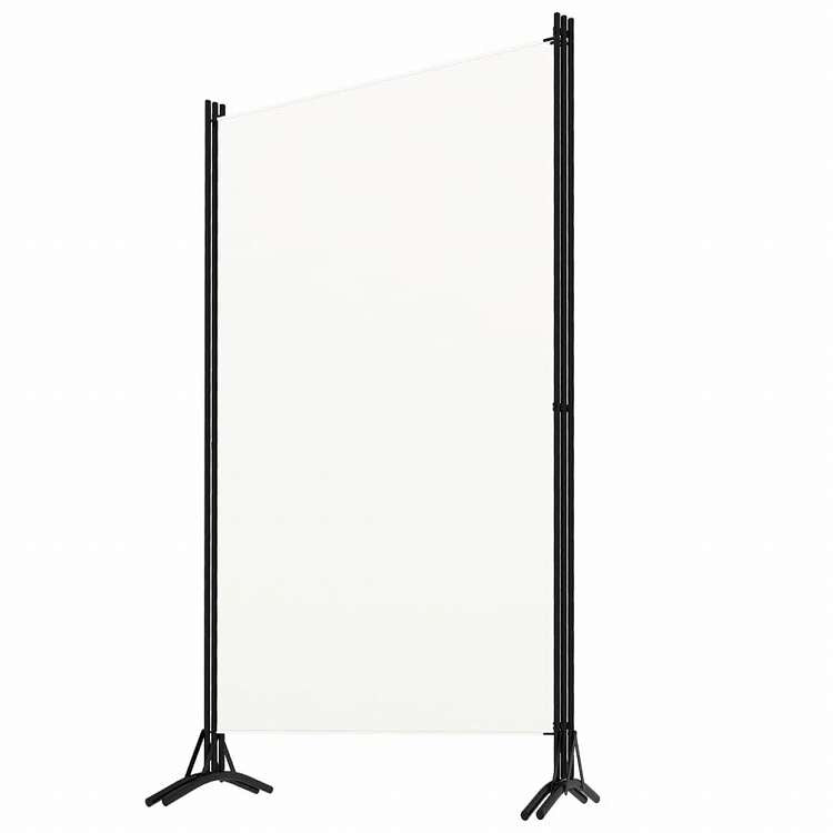 vidaXL 間仕切り 3枚パネル り ホワイト 260x180cm 布製家具 間仕切り(代引不可)