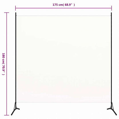 vidaXL 間仕切り ホワイト 175x180cm 布製家具 間仕切り(代引不可)