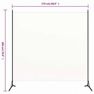 vidaXL 間仕切り ホワイト 175x180cm 布製家具 間仕切り(代引不可)