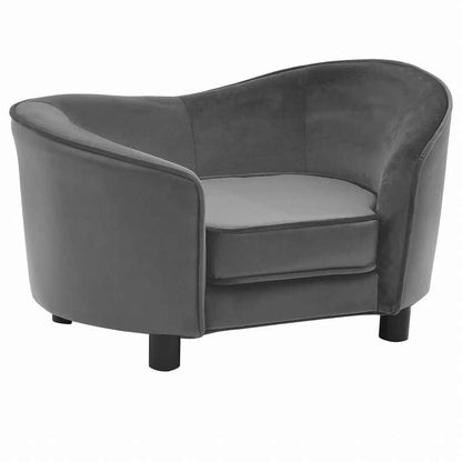 vidaXL 犬用ソファ グレー 69x49x40cm プラッシュ&合成皮革製動物&ペット用品 ペット用品 犬用品 犬用ベッド(代引不可)