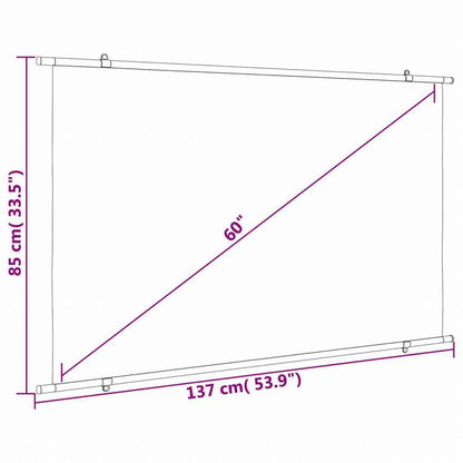 vidaXL プロジェクタースクリーン 60インチ 16:9電子機器 ビデオ ビデオアクセサリ プロジェクター用アクセサリー プロジェクションスクリーン(代引不可)