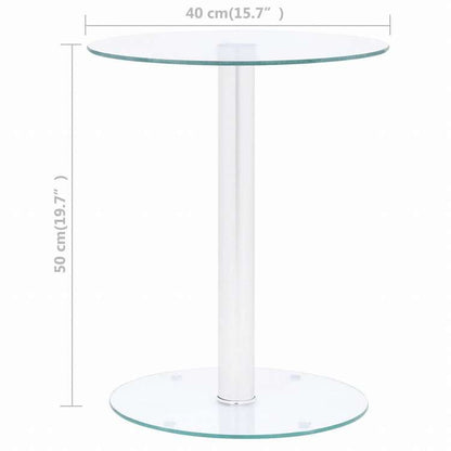 vidaXL コーヒーテーブル 透明 40cm 強化ガラス製家具 テーブル アクセントテーブル コーヒーテーブル(代引不可)