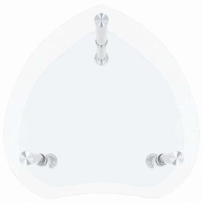 vidaXL 2段 サイドテーブル 透明 38x38x50cm 強化ガラス製家具 テーブル アクセントテーブル エンドテーブル(代引不可)