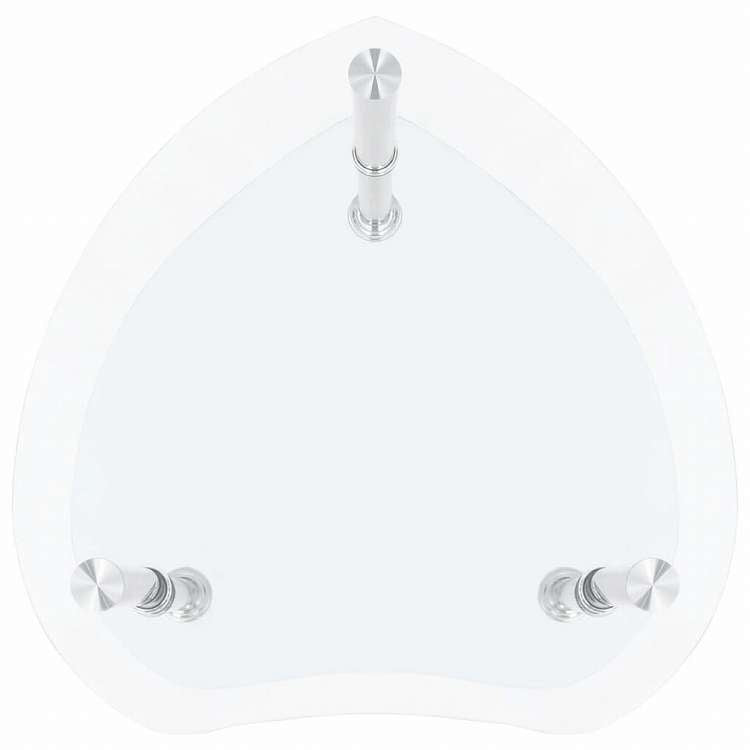 vidaXL 2段 サイドテーブル 透明 38x38x50cm 強化ガラス製家具 テーブル アクセントテーブル エンドテーブル(代引不可)