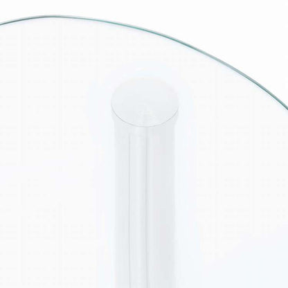 vidaXL 2段 サイドテーブル 透明 38x38x50cm 強化ガラス製家具 テーブル アクセントテーブル エンドテーブル(代引不可)