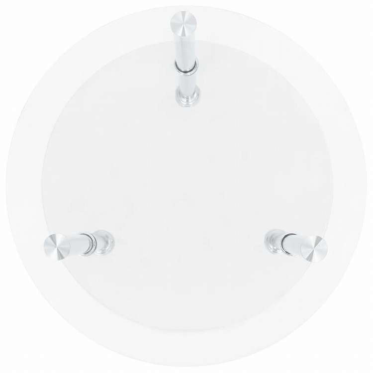 vidaXL 2段 サイドテーブル 透明 38cm 強化ガラス製家具 テーブル アクセントテーブル エンドテーブル(代引不可)