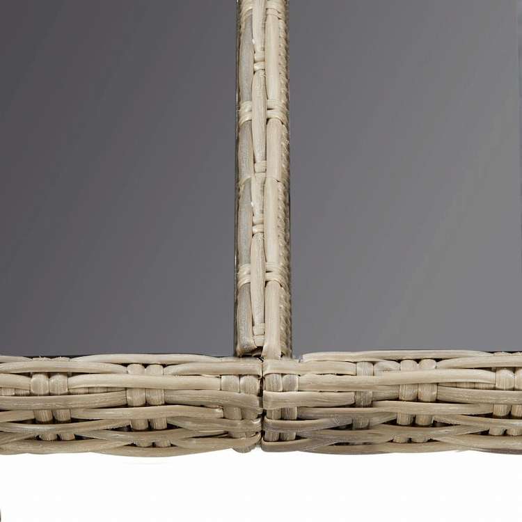 vidaXL ガーデンダイニングテーブル 200x100x74cm ガラス&ポリラタン製 ブラウン家具 アウトドア家具 アウトドアテーブル(代引不可)